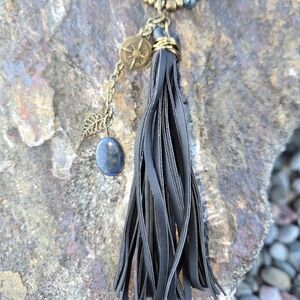 Handmade Small Batch Leather & Besded Necklace